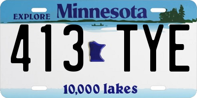 MN license plate 413TYE