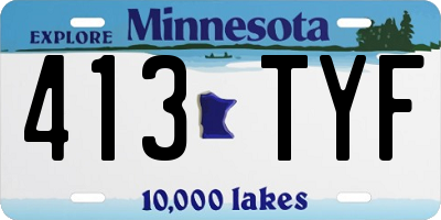 MN license plate 413TYF