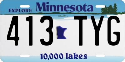 MN license plate 413TYG