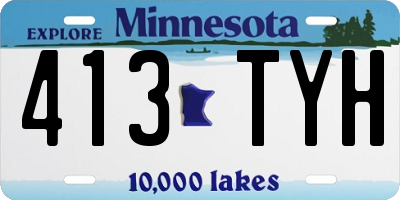 MN license plate 413TYH