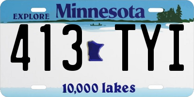 MN license plate 413TYI