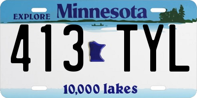 MN license plate 413TYL
