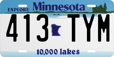 MN license plate 413TYM