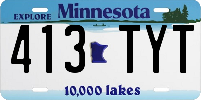MN license plate 413TYT