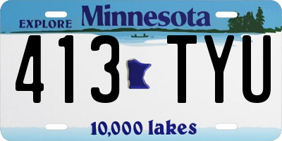 MN license plate 413TYU