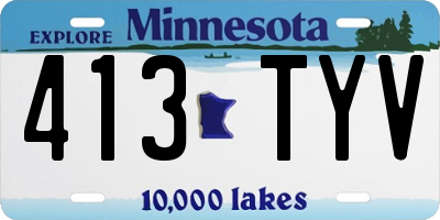 MN license plate 413TYV