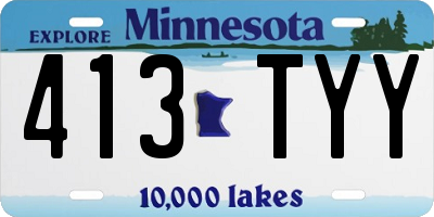 MN license plate 413TYY