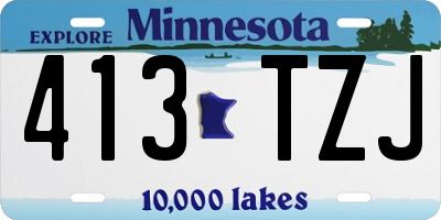 MN license plate 413TZJ