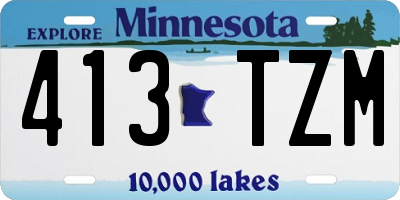 MN license plate 413TZM