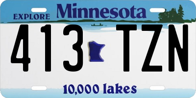 MN license plate 413TZN