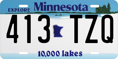 MN license plate 413TZQ