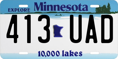 MN license plate 413UAD