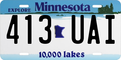 MN license plate 413UAI
