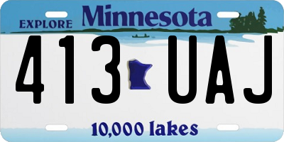 MN license plate 413UAJ