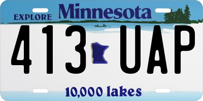 MN license plate 413UAP