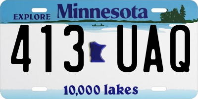 MN license plate 413UAQ