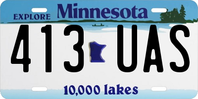 MN license plate 413UAS