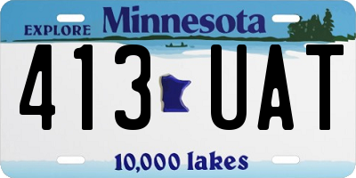 MN license plate 413UAT