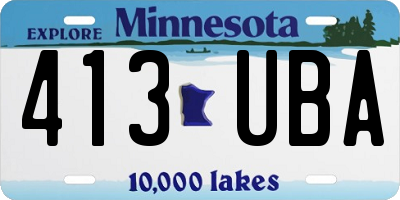 MN license plate 413UBA