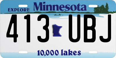 MN license plate 413UBJ
