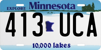 MN license plate 413UCA