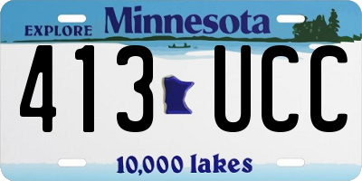 MN license plate 413UCC