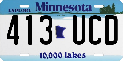 MN license plate 413UCD