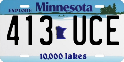 MN license plate 413UCE