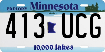 MN license plate 413UCG