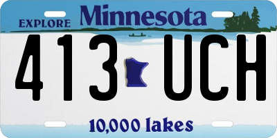 MN license plate 413UCH