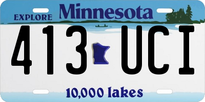 MN license plate 413UCI