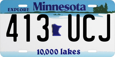 MN license plate 413UCJ