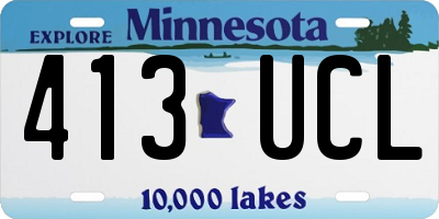 MN license plate 413UCL