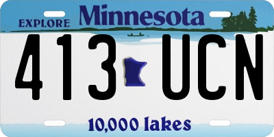 MN license plate 413UCN