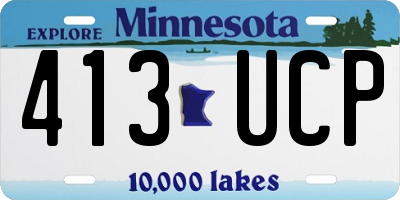 MN license plate 413UCP