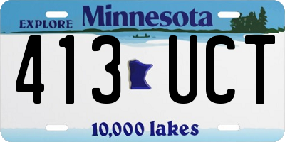 MN license plate 413UCT