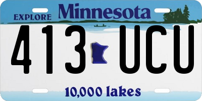 MN license plate 413UCU