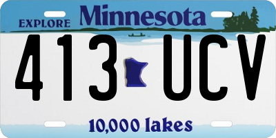 MN license plate 413UCV