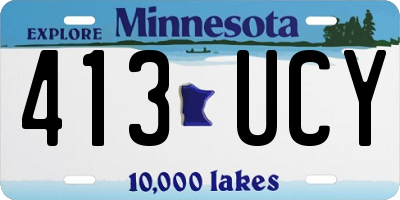 MN license plate 413UCY