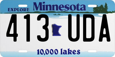 MN license plate 413UDA