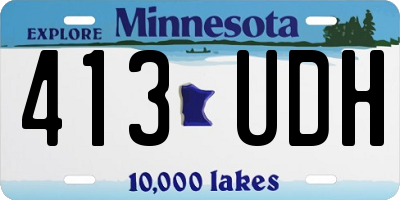 MN license plate 413UDH