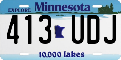 MN license plate 413UDJ