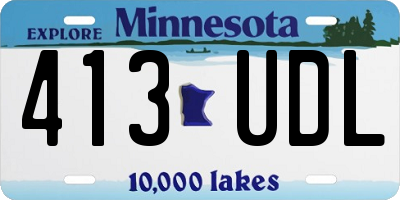 MN license plate 413UDL