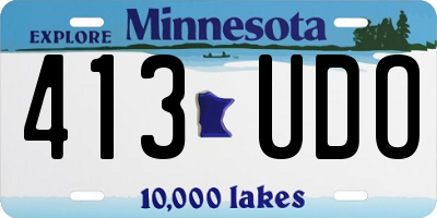 MN license plate 413UDO