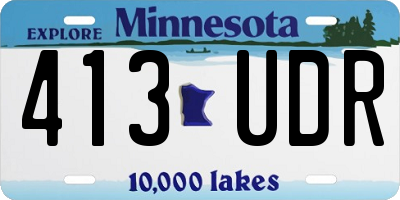 MN license plate 413UDR