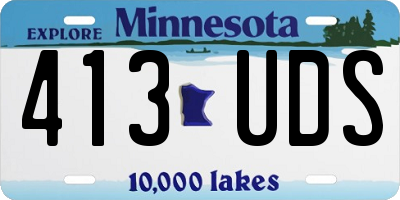 MN license plate 413UDS