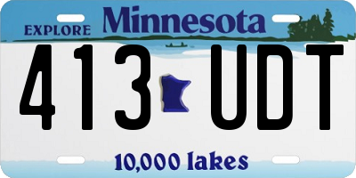 MN license plate 413UDT