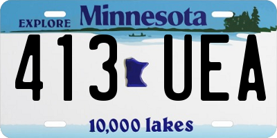 MN license plate 413UEA