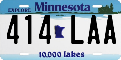 MN license plate 414LAA