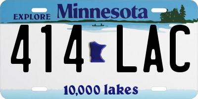 MN license plate 414LAC